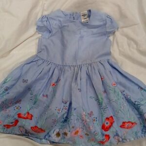 Oshkosh b'gosh  blue floral dress 18 months.